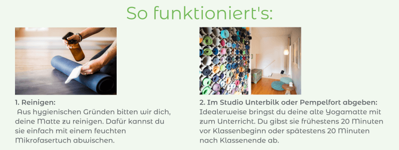 Recycle deine alte Yogamatte bei Rundum Yoga