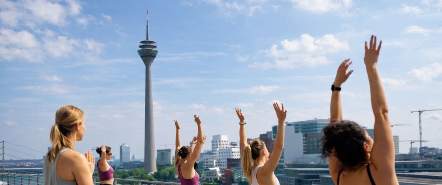Rooftop Outdoor Saison 2026 Rundum Yoga Duesseldorf